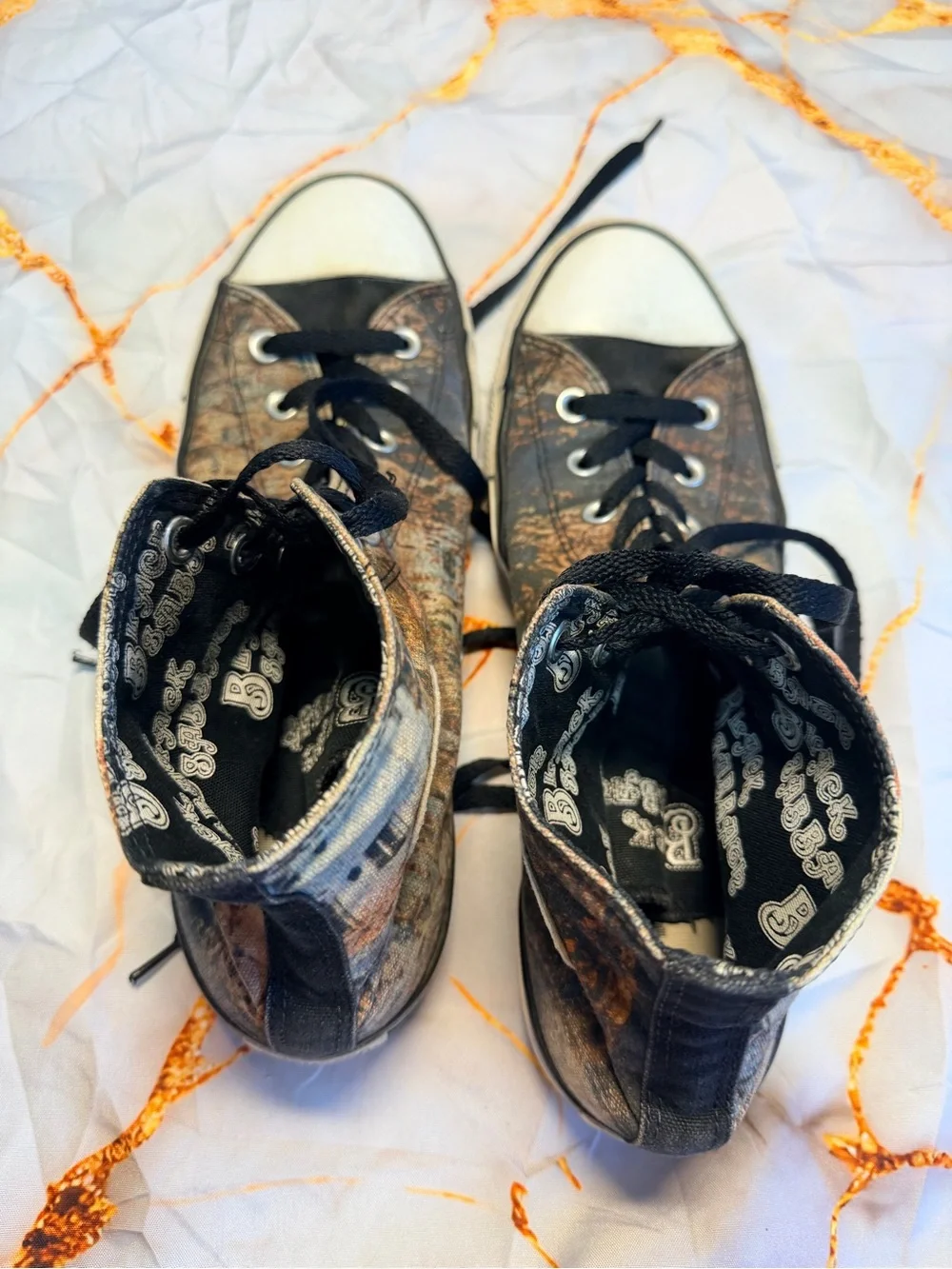 2014 Black Sabbath Converse all Stars size 9 1/2